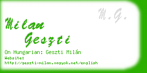 milan geszti business card